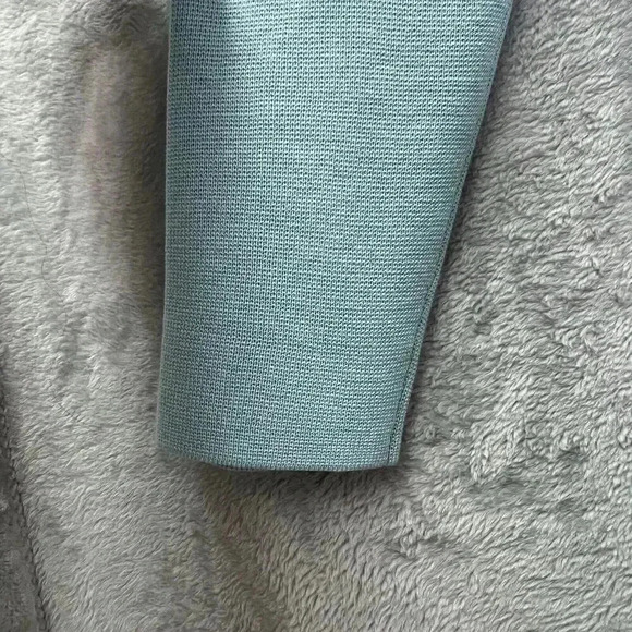 EILEEN FISHER Sz M Open Sweater Cardigan Jacket Capri Blue Silk Organic Cotton - Picture 8 of 16